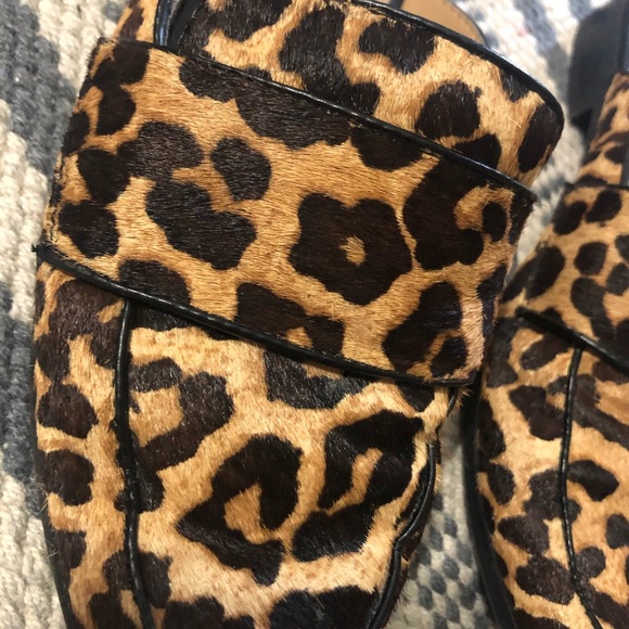 franco sarto leopard mules